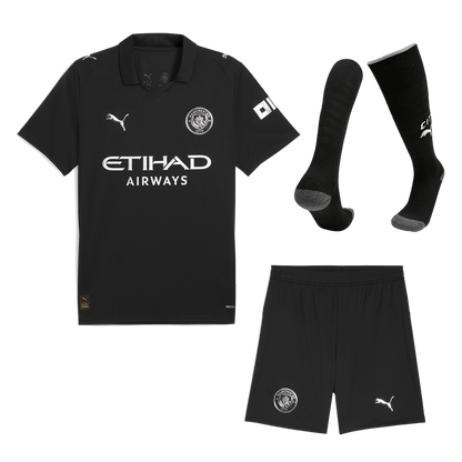 Manchester City Extérieur Maillot Kit 2025/26 Noir
