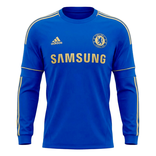 Retro Chelsea Domicile Maillot Manches Longues 2012/13 Bleu