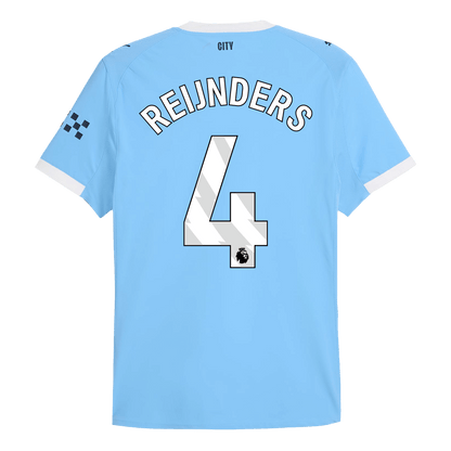 REIJNDERS #4 Manchester City Thuistenue 2025/26 Blauw Speler