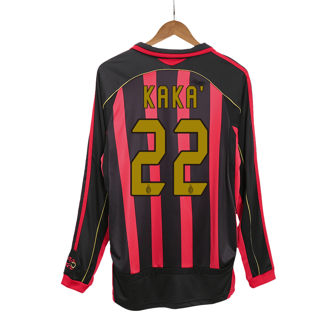 Retro KAKA' #22 AC Milan Thuisshirt Lange Mouwen 2006/07
