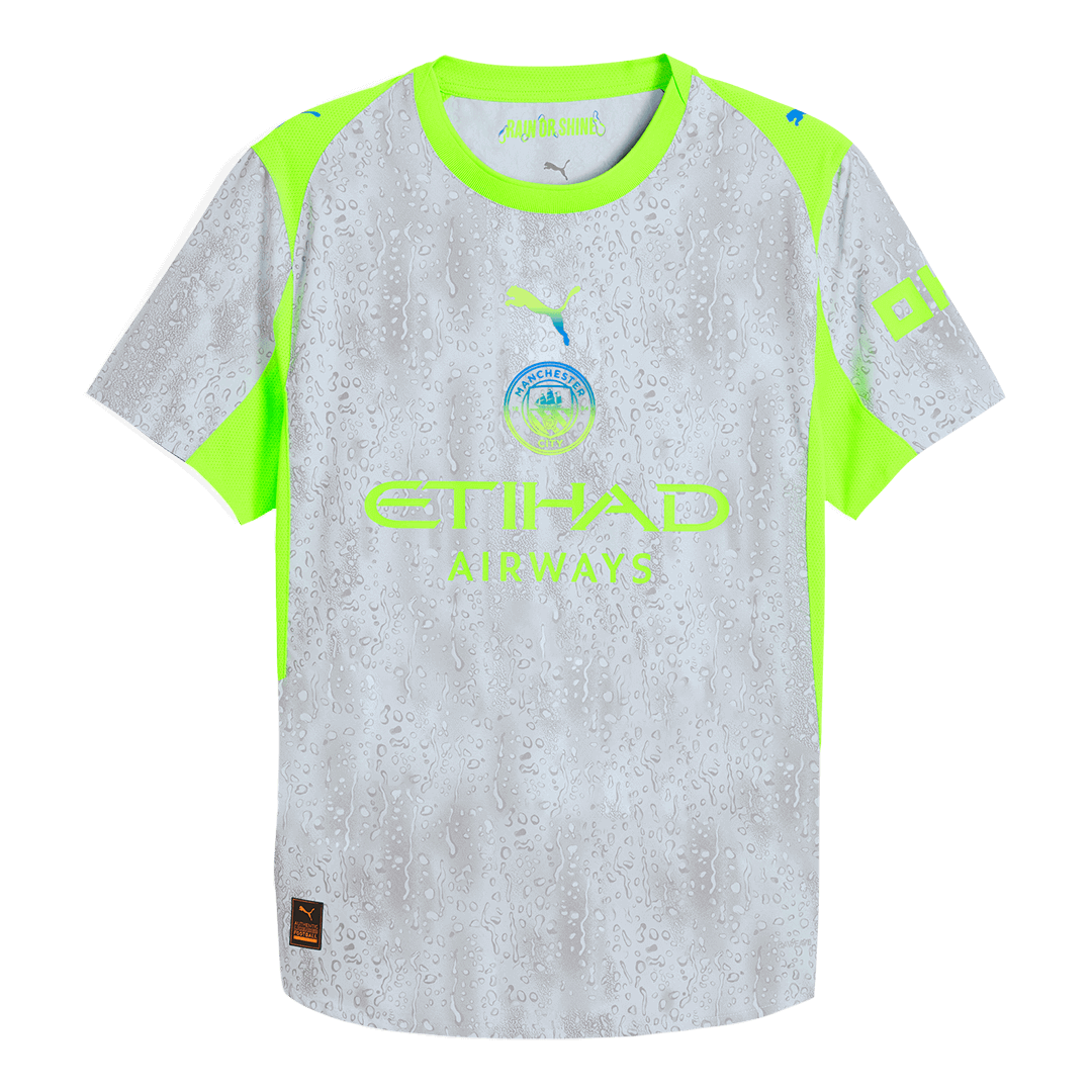 Manchester City Derde Thuisshirt 2025/26 Grijs Authentiek