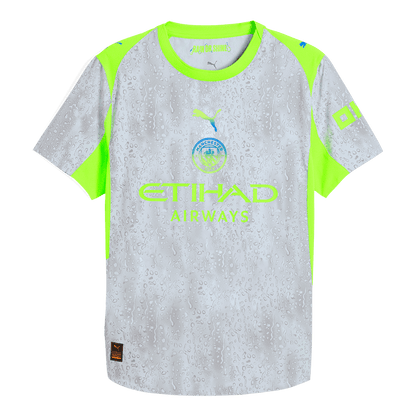 Manchester City Derde Thuisshirt 2025/26 Grijs Authentiek