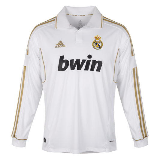 Retro Real Madrid Domicile Maillot Manches Longues 2011/12 Blanc