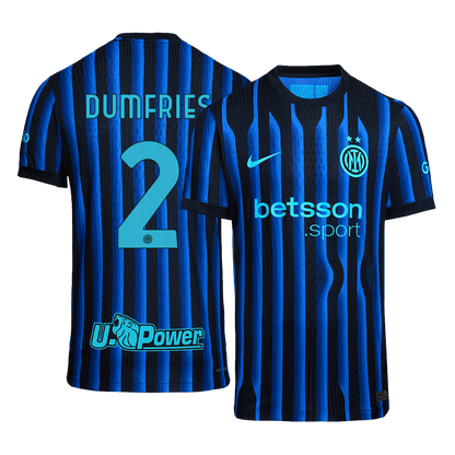 DUMFRIES #2 Inter Milan Domicile Maillot 2025/26 Blue&Black Authentique