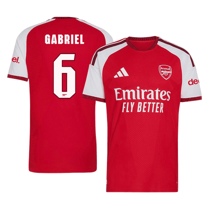 GABRIEL #6 Arsenal Domicile Maillot 2026/27 Rouge Joueur - UCL