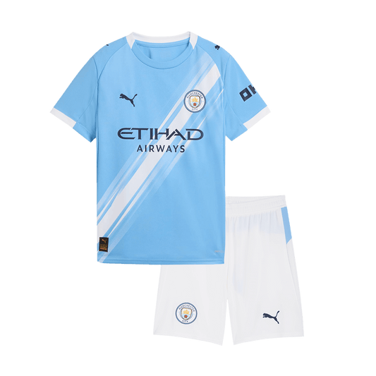 Manchester City Domicile Maillot Kit 2025/26 Enfant