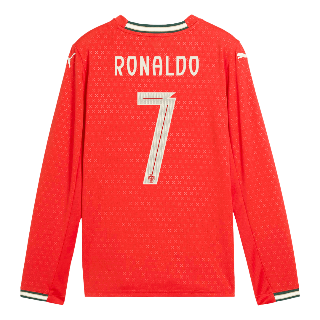 RONALDO #7 Portugal Thuisshirt Lange Mouwen 2025