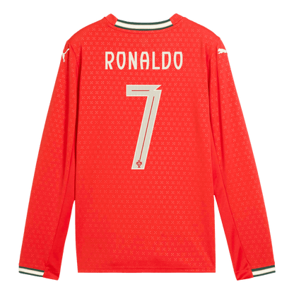 RONALDO #7 Portugal Thuisshirt Lange Mouwen 2025
