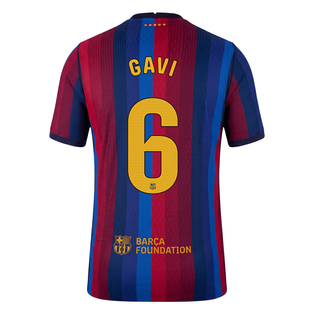 GAVI #6 Barcelone Domicile Maillot 2026/27 Rouge&Bleu Joueur