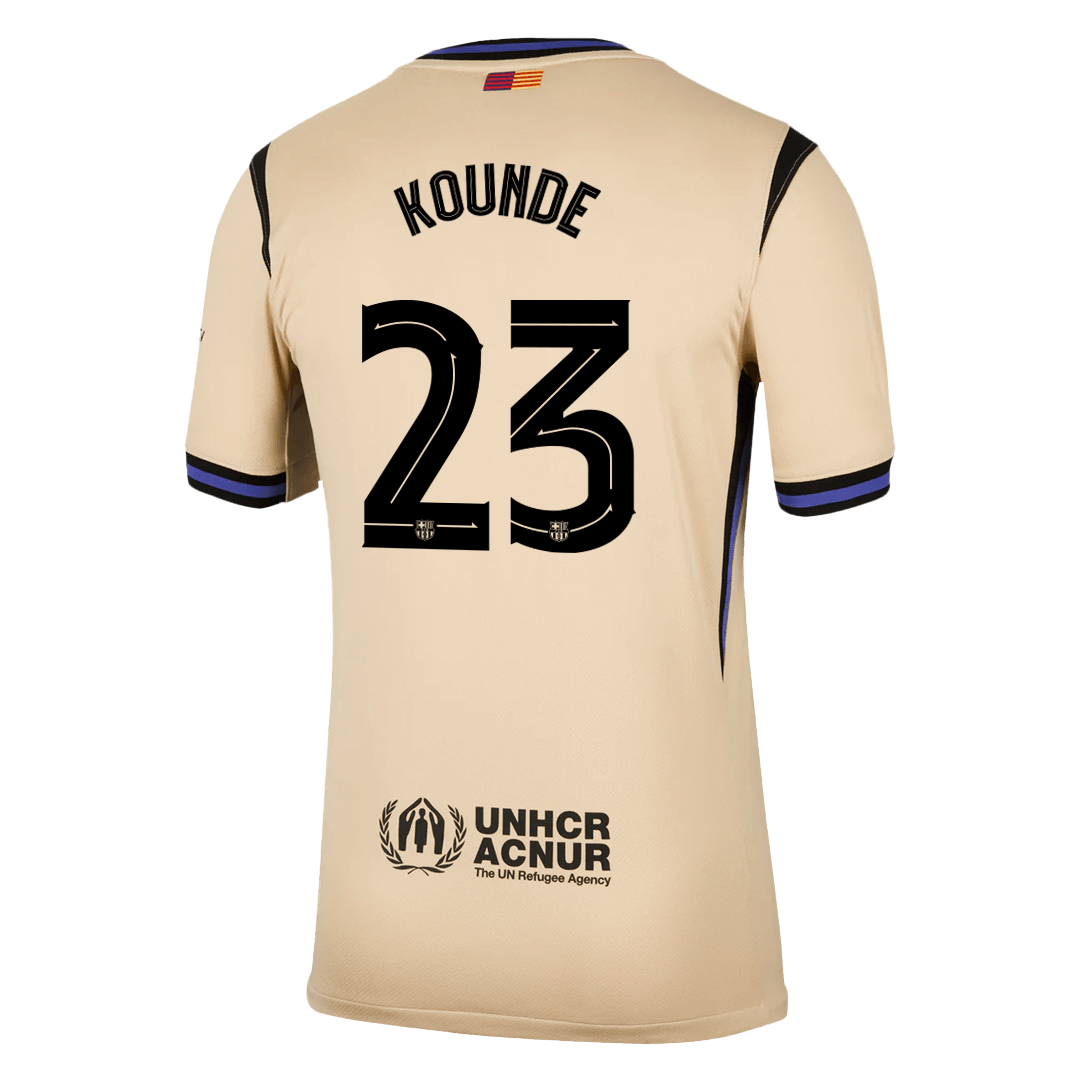 KOUNDE #23 Barcelona Uitshirt 2025/26 Geel - UCL