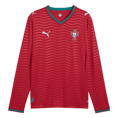 Portugal Domicile Maillot Manches Longues - Coupe du Monde 2026 Rouge