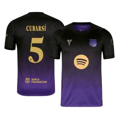 CUBARSÍ #5 Barcelone Extérieur Maillot 2026/27 Black/Purple - UCL