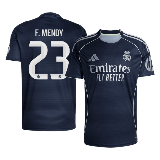 F.MENDY #23 Real Madrid Uit Thuisshirt 2025/26 Marineblauw