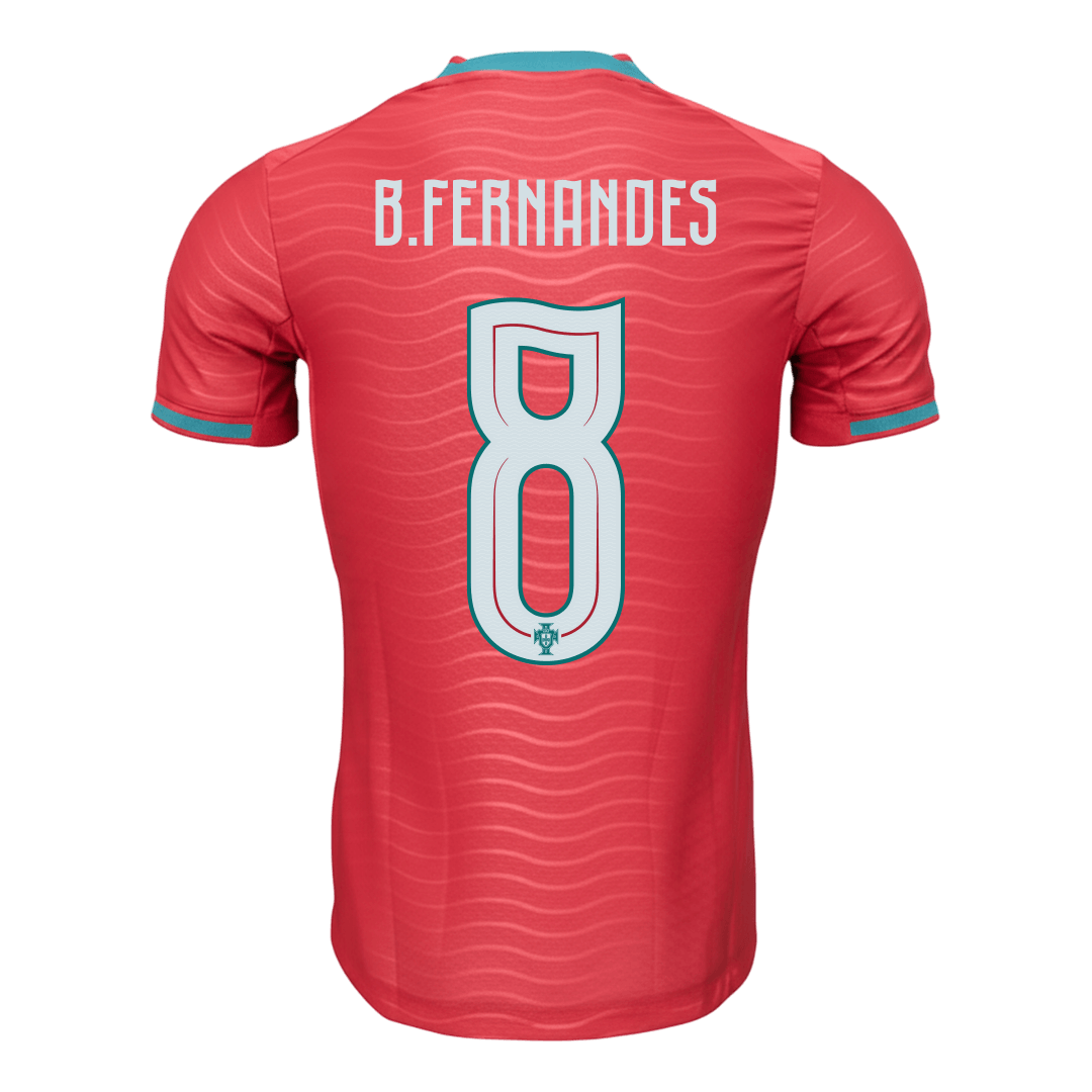 B.FERNANDES #8 Portugal Thuisshirt - WK 2026 Rood Speler