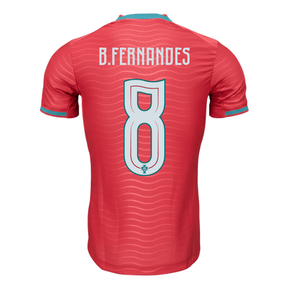 B.FERNANDES #8 Portugal Thuisshirt - WK 2026 Rood Speler