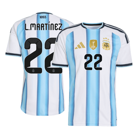 L.MARTÍNEZ #22 Argentine Domicile Maillot Coupe du Monde 2026 Blue&White Joueur