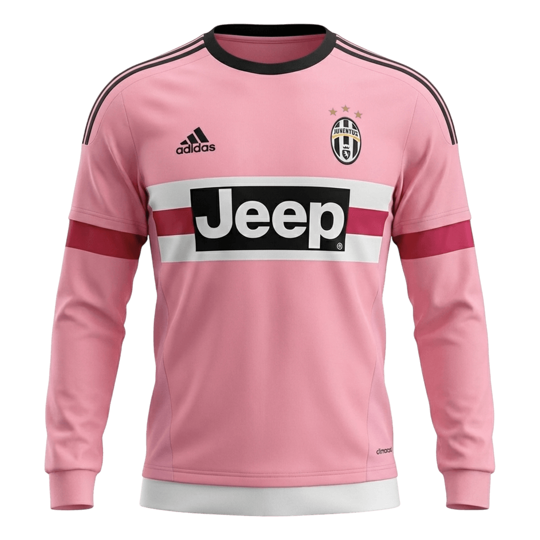 Retro Juventus Extérieur Maillot Manches Longues 2015/16 Rose