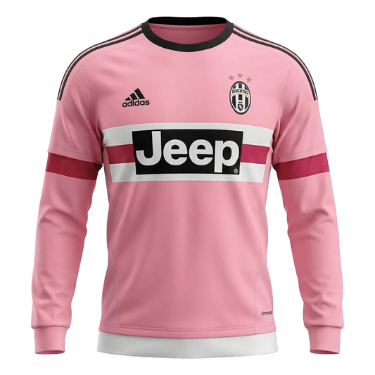 Retro Juventus Uit Thuisshirt Lange Mouw 2015/16 Roze