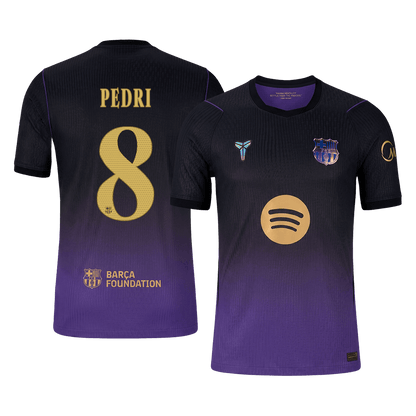 PEDRI #8 Barcelone Extérieur Maillot 2026/27 Black/Purple Joueur - UCL