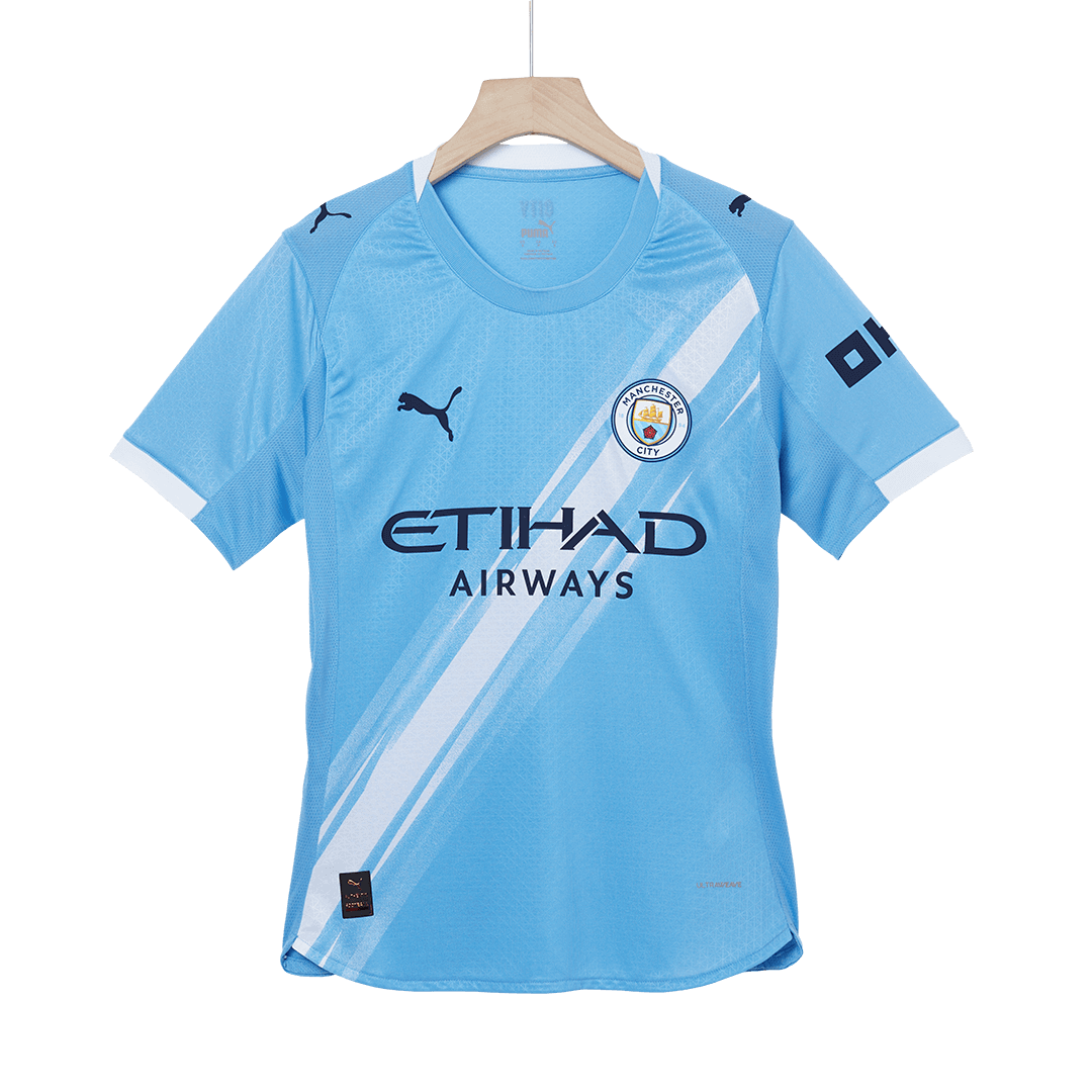 REIJNDERS #4 Manchester City Thuistenue 2025/26 Blauw Speler