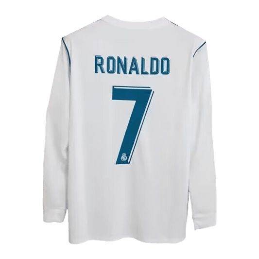 Retro RONALDO #7 Real Madrid Domicile Maillot Manches Longues 2017/18