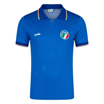 Retro Italië Thuisshirt 1990 Blauw