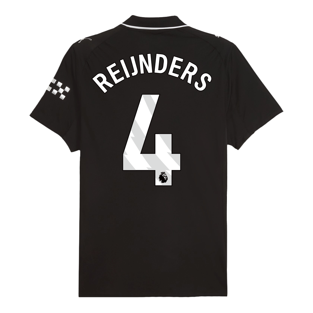 REIJNDERS #4 Manchester City Uitshirt 2025/26 Zwart Speler