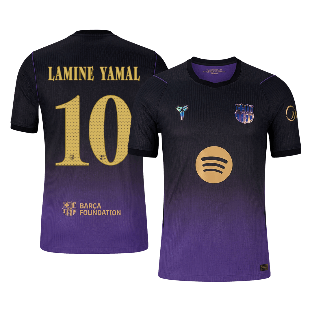 LAMINE YAMAL #10 Barcelone Extérieur Maillot 2026/27 Black/Purple Joueur - UCL
