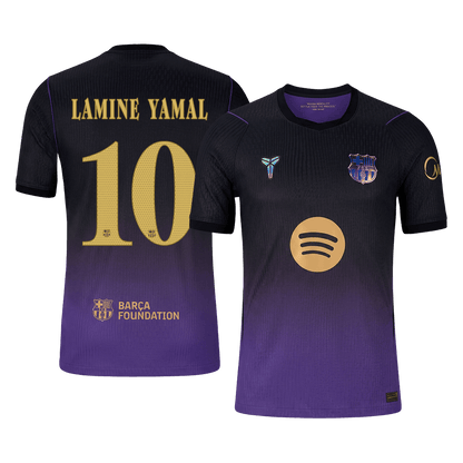 LAMINE YAMAL #10 Barcelone Extérieur Maillot 2026/27 Black/Purple Joueur - UCL