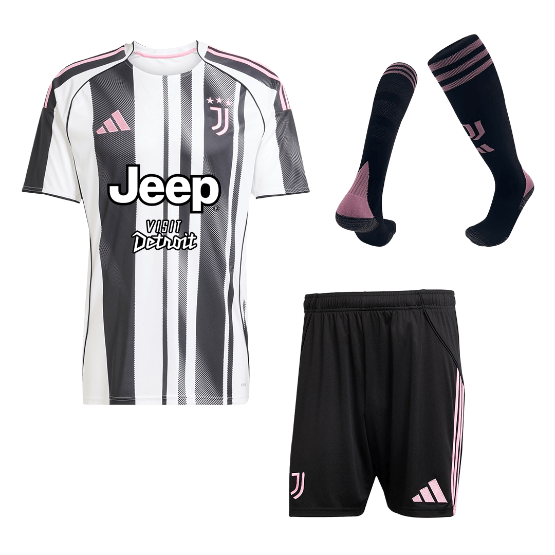 Juventus Domicile Maillot Kit 2025/26 Black&White