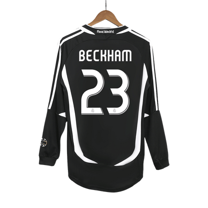 BECKHAM #23 Retro Real Madrid Extérieur Maillot Manches Longues 2006/07
