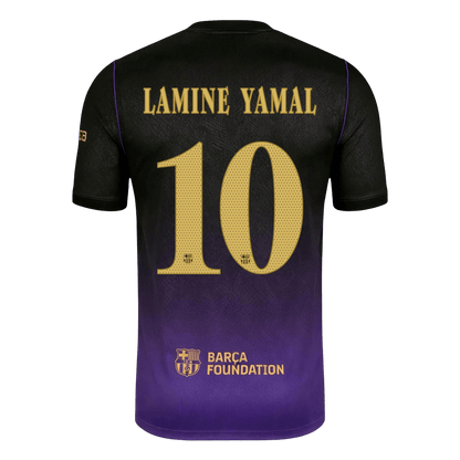 LAMINE YAMAL #10 Barcelone Extérieur Maillot 2026/27 Black/Purple - UCL