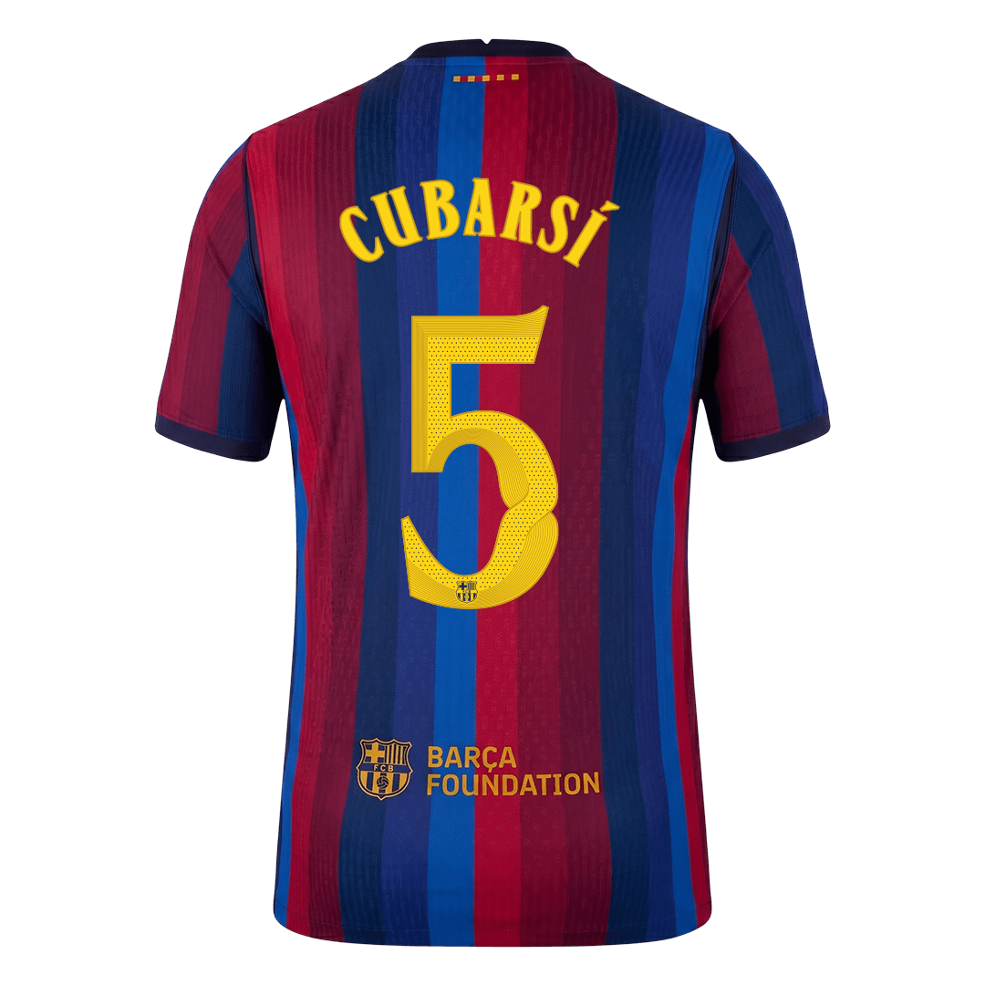 CUBARSÍ #5 Barcelone Domicile Maillot 2026/27 Rouge&Bleu Joueur - UCL