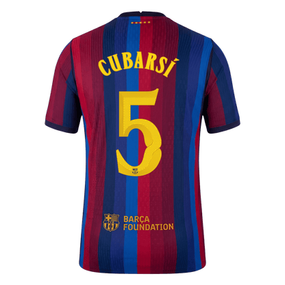 CUBARSÍ #5 Barcelone Domicile Maillot 2026/27 Rouge&Bleu Joueur - UCL