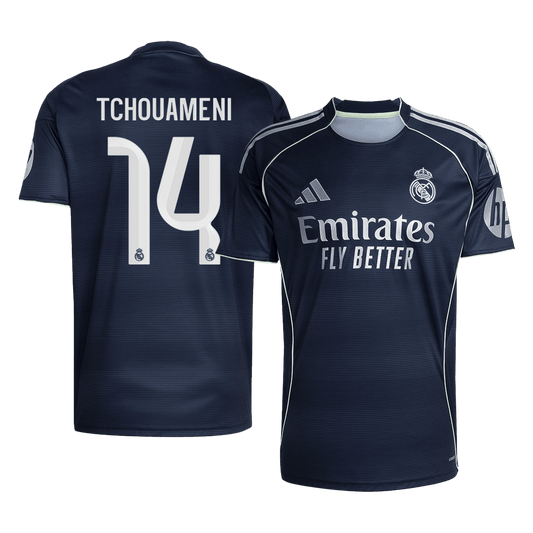 TCHOUAMENI #14 Real Madrid Extérieur Maillot 2025/26 Bleu marine