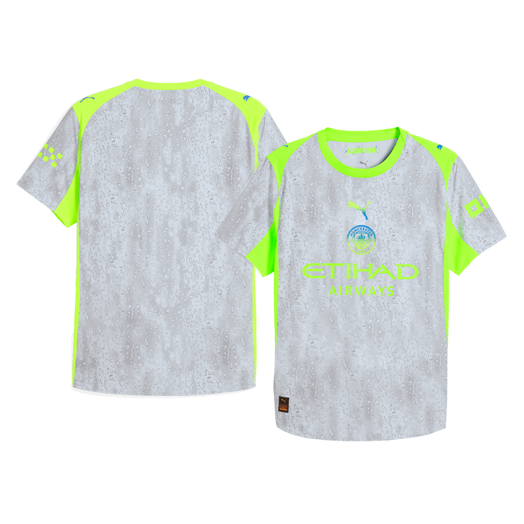 Manchester City Derde Thuisshirt 2025/26 Grijs Authentiek