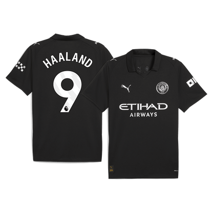 HAALAND #9 Manchester City Extérieur Maillot 2025/26 Noir