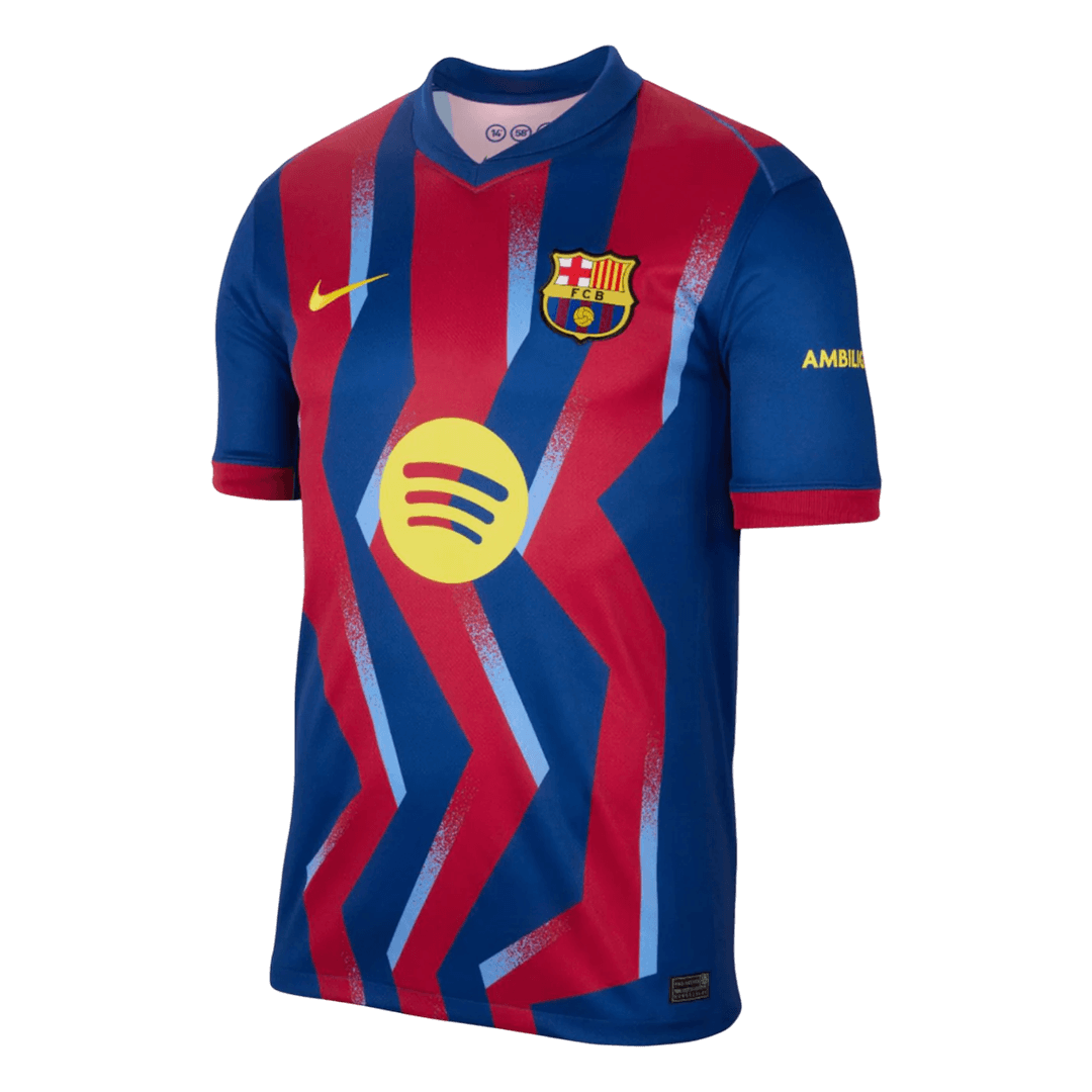 PEDRI #8 Barcelona Vierde Thuisshirt 2025/26 Rood&Blauw