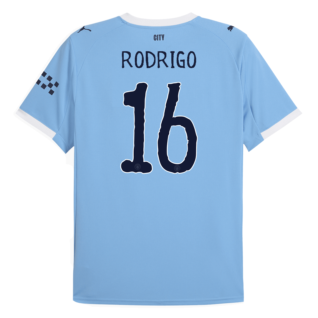 RODRIGO #16 Manchester City Thuisshirt 2025/26 - Wereldbeker voor clubs