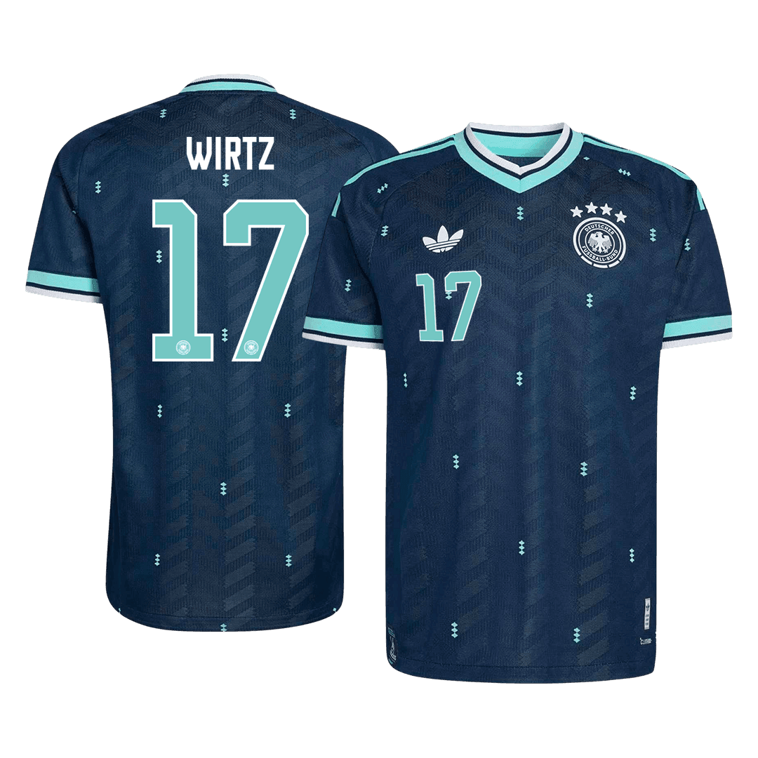 WIRTZ #17 Duitsland Uitshirt - Wereldkampioenschap 2026 Marineblauw Speler