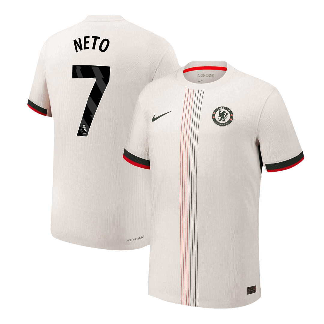 NETO #7 Chelsea Extérieur Maillot 2025/26 Blanc Authentique