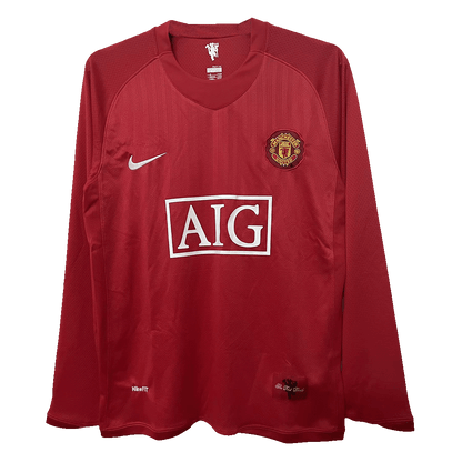 Retro Manchester United Thuisshirt Lange Mouwen 2007/08