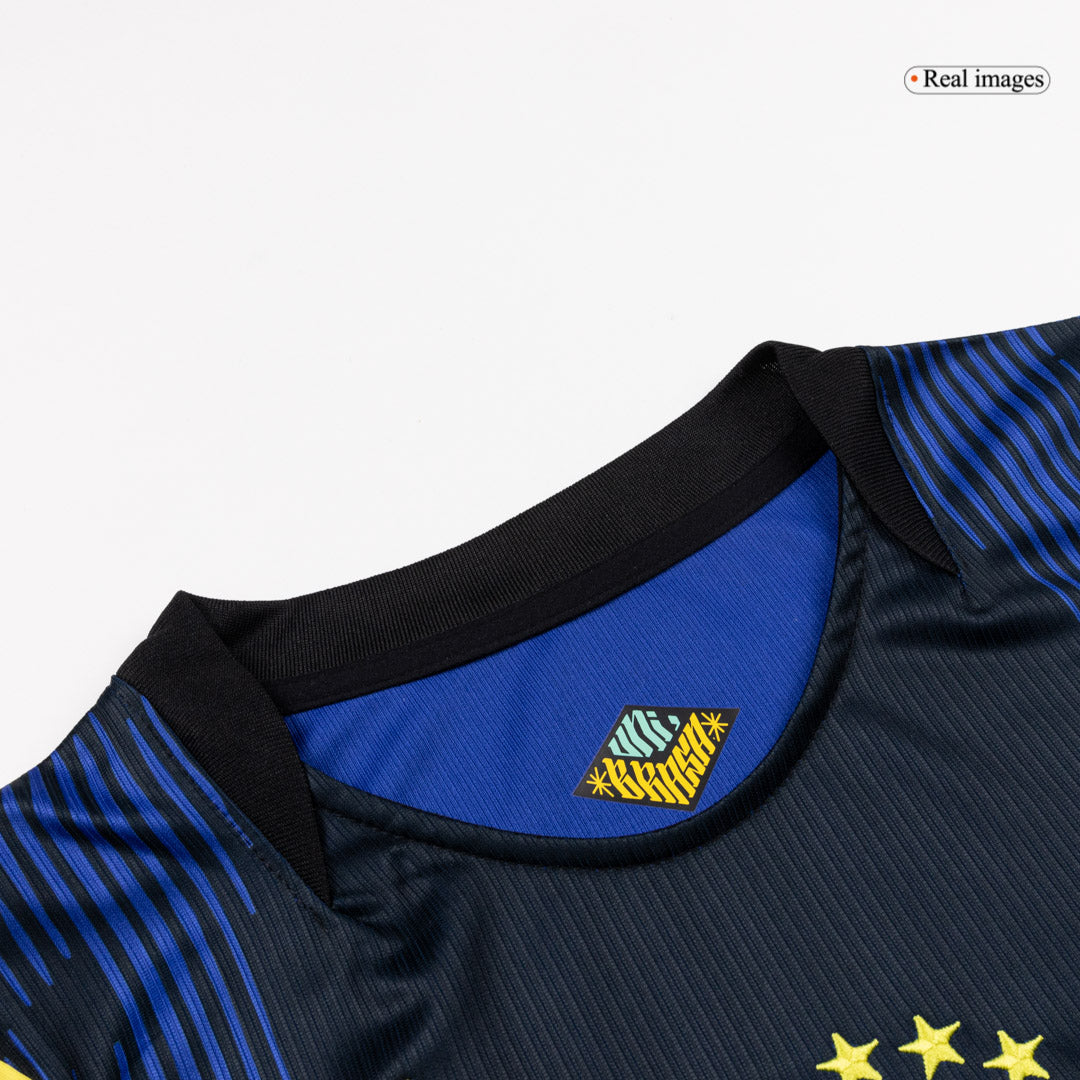 NEYMAR JR. #10 Brésil Extérieur Maillot - Coupe du Monde 2026 Bleu marine