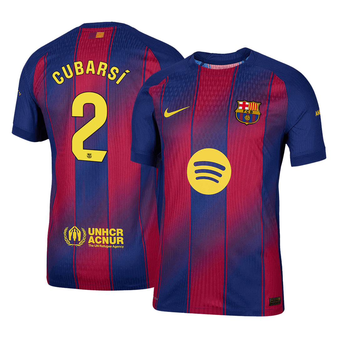 CUBARSÍ #2 Barcelone Domicile Maillot 2025/26 Authentique