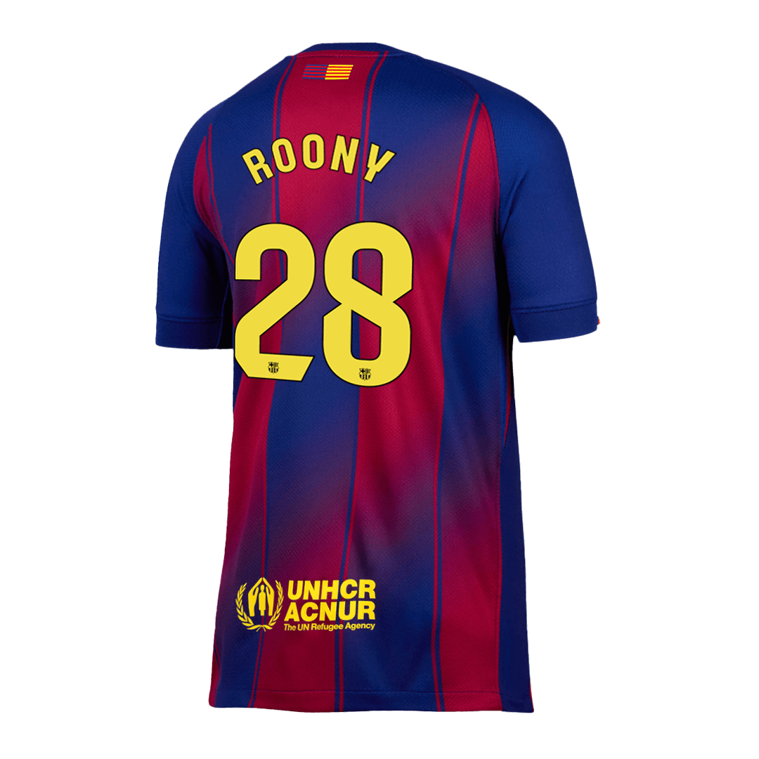 ROONY #28 Barcelona Thuisshirt 2025/26 Rood en Blauw - Super