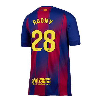 ROONY #28 Barcelona Thuisshirt 2025/26 Rood en Blauw - Super