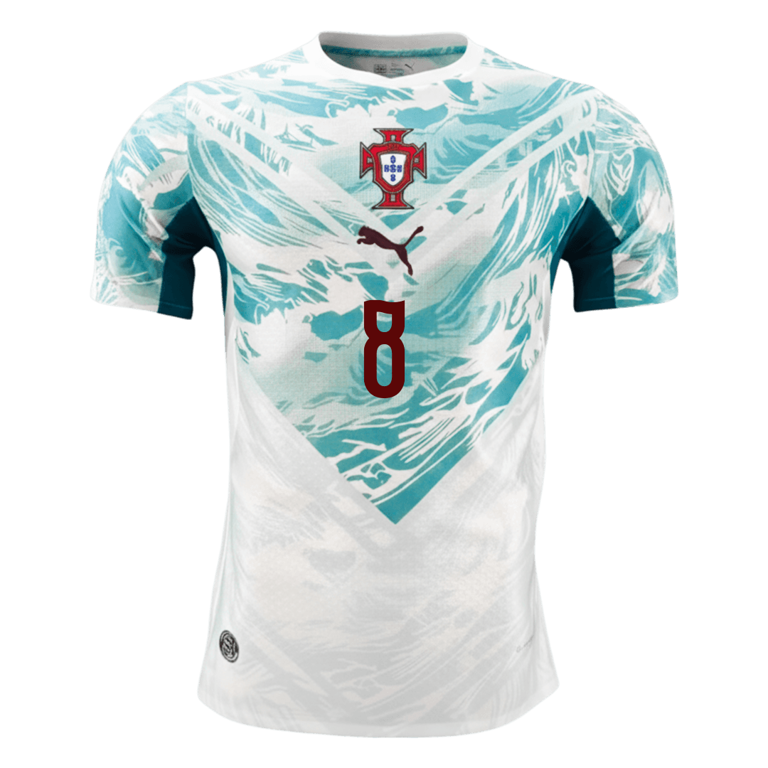 B.FERNANDES #8 Portugal Extérieur Maillot - Coupe du Monde 2026 White&Green Joueur