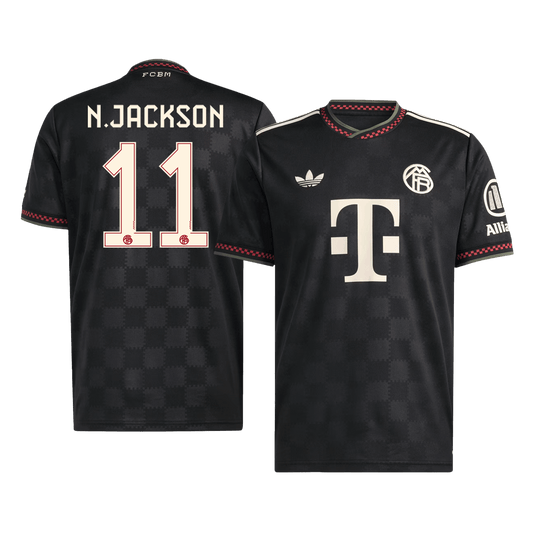 N.JACKSON #11 München Derde Thuisshirt 2025/26 Zwart
