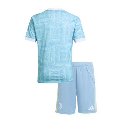 Juventus Uit Thuisshirt Kit 2025/26 Kind Blauw