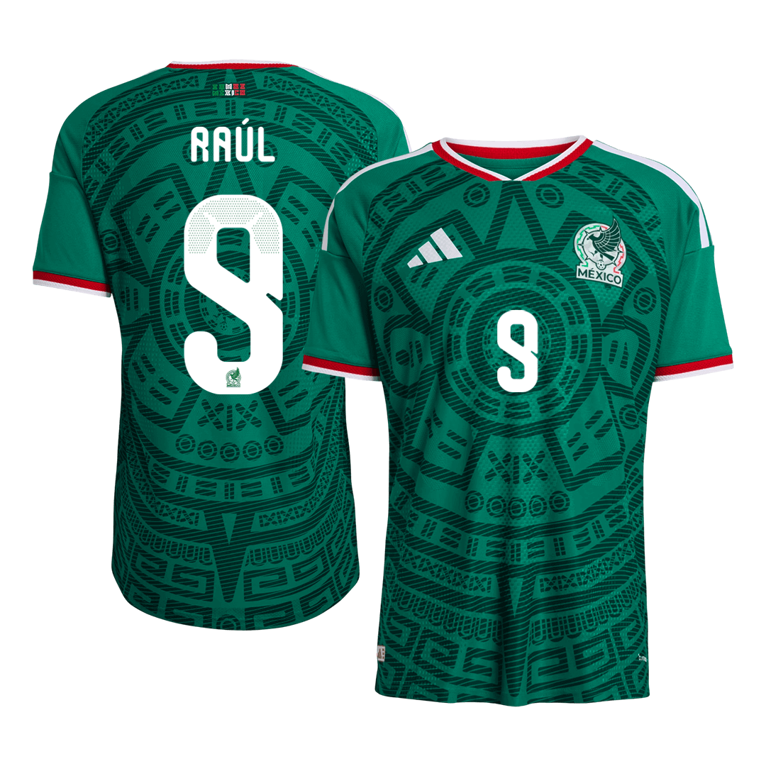 Raúl #9 Mexique Domicile Maillot - Coupe du Monde 2026 Vert Joueur